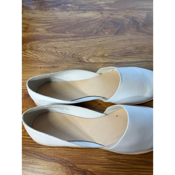 COS Women's White Leather Moccasins Flats Sz 9.5 - Picture 6 of 12